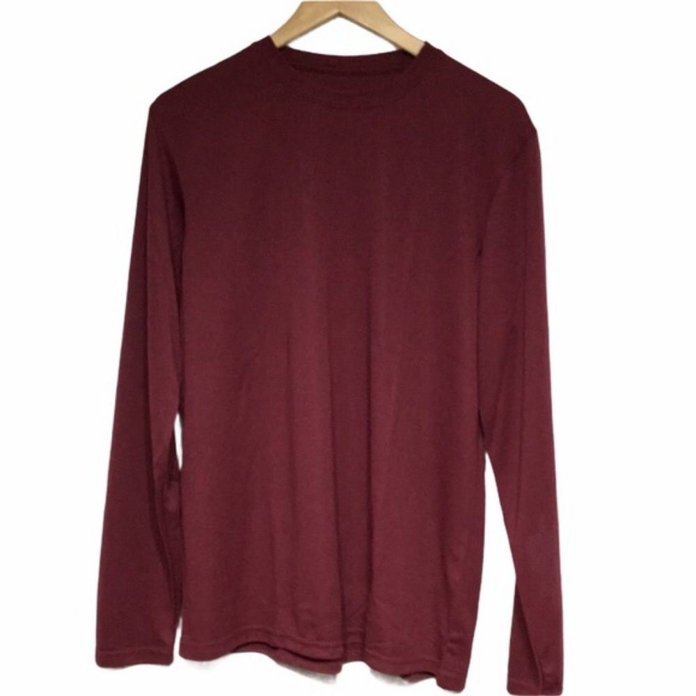 Harriton Men Burgundy Shirt Top Long Sleeve  S